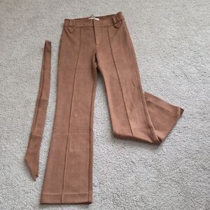 Hale Bob Brown Faux Suede Pants